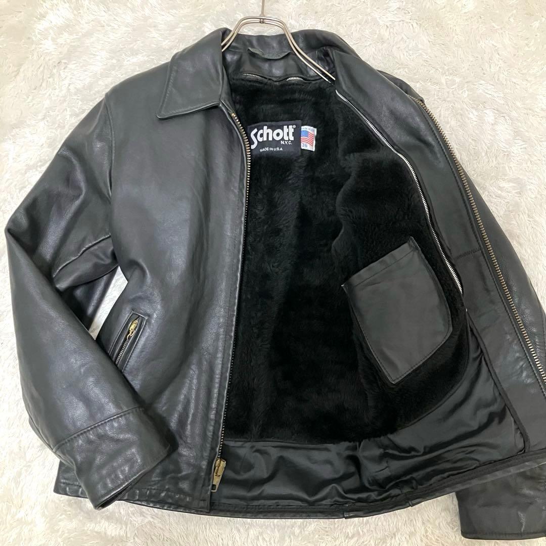 が*ー様 希少 美品 レア品番 ATV101 schott ライダース 36 M