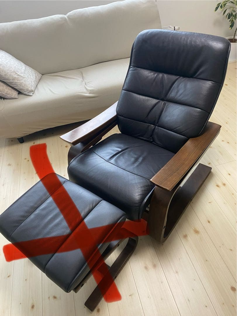 冨士ファニチア 本革 リクライニングソファ レザー ※オットマン別売