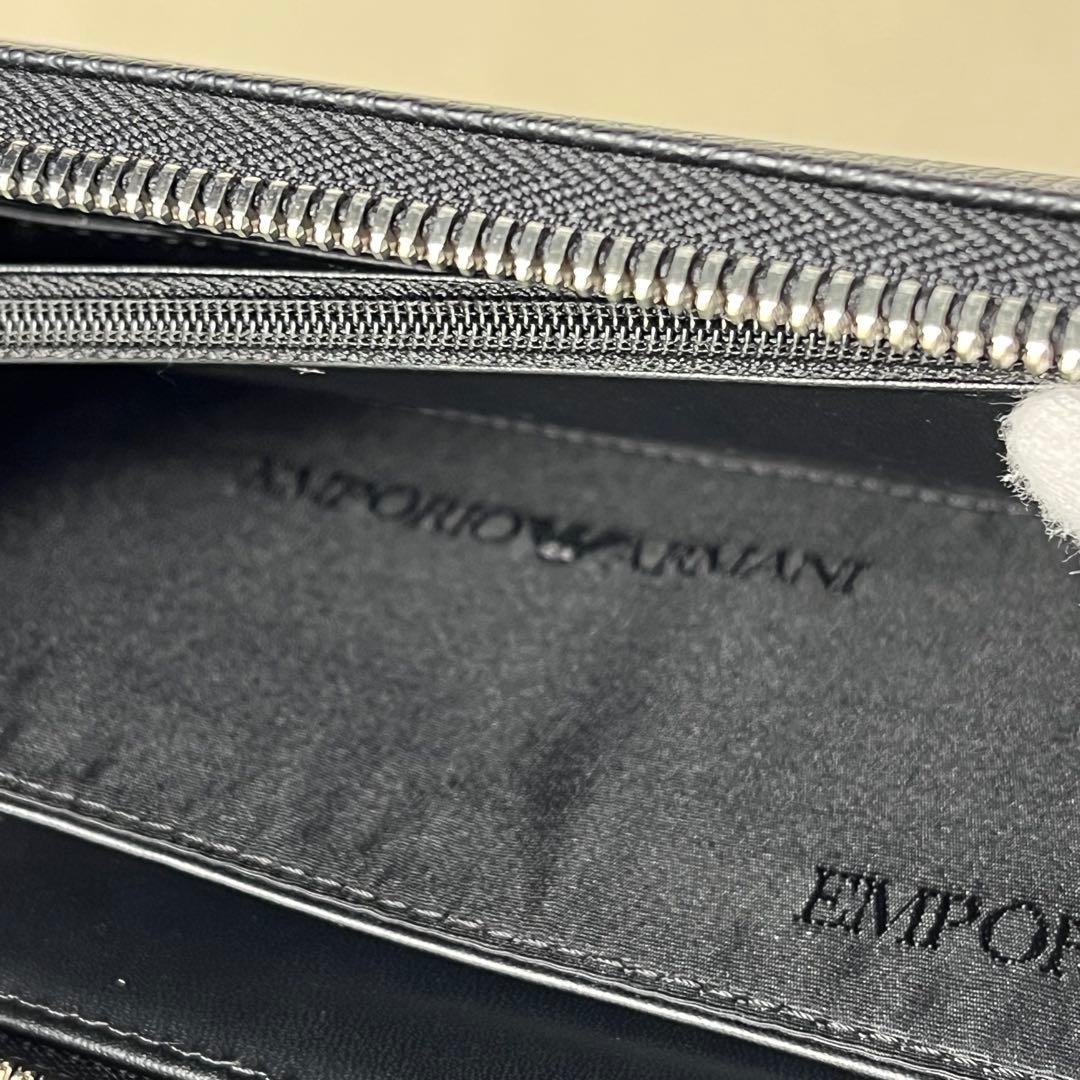 新品未使用　EMPORIO ARMANI 長財布　ラウンドファスナー　レザー