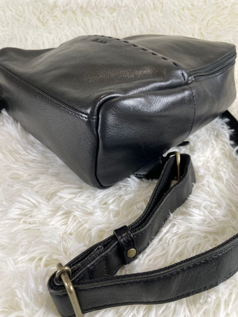 【美品】Dakota レザー ミニリュック ベルト 黒