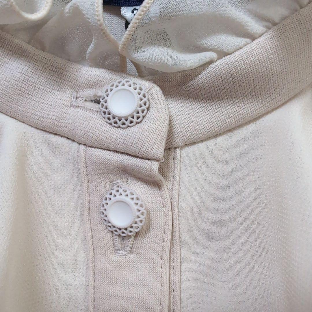 ☆新品 タグ付き M'S GRACY フリルカラー 異素材ブラウス リボン M