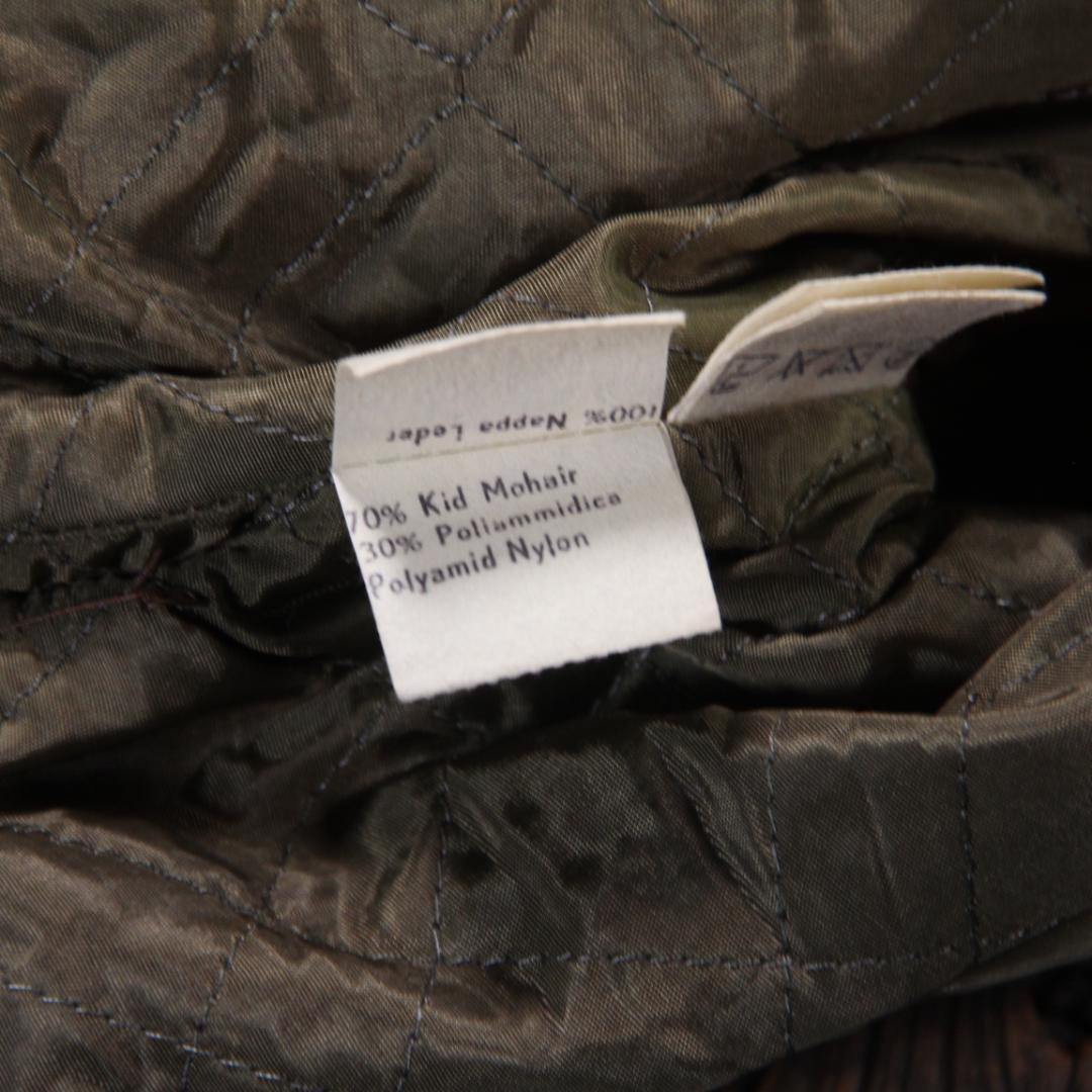 古着　モヘアジレ　ベスト　イタリアヴィンテージ　チョッキ　４６　M カーキ.