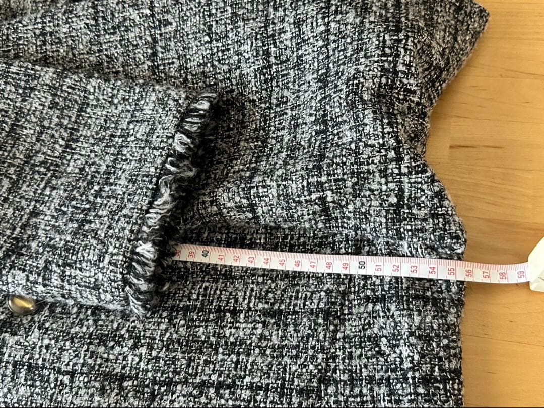 PLST ツイードジャケット ブラック・ホワイト