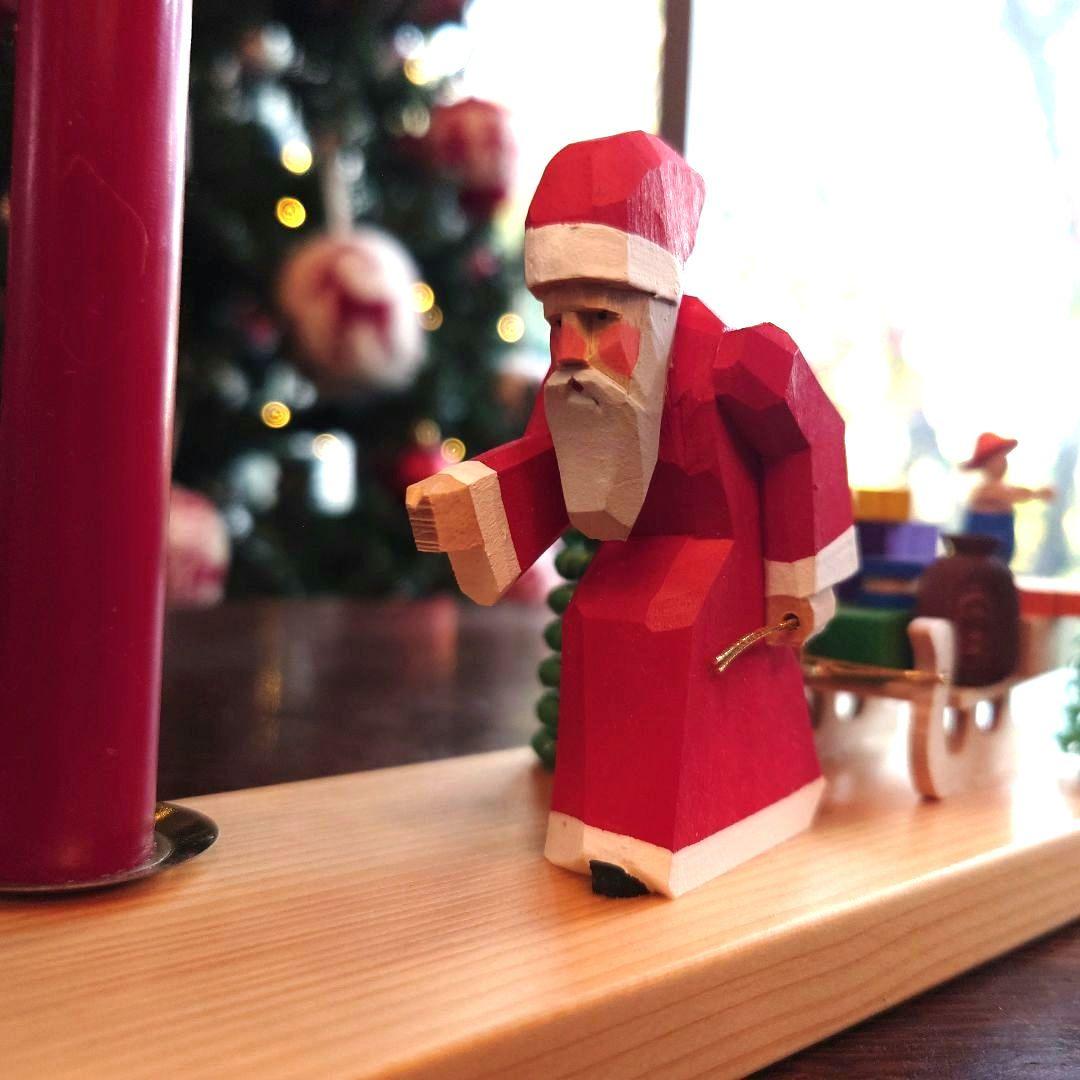 ドイツ　エルツ　ベッティーナフランケ　サンタ　キャンドルホルダー　Xmas＊新品