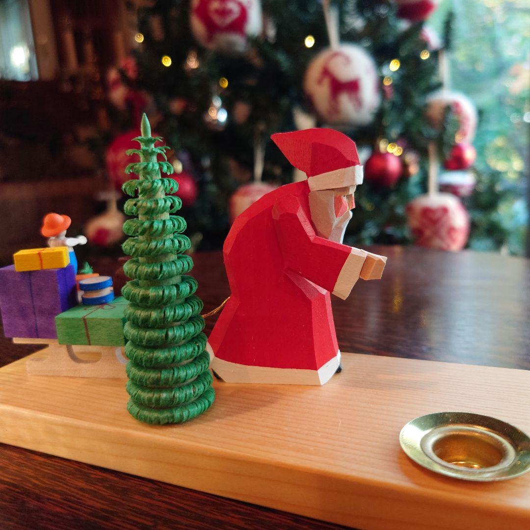 ドイツ　エルツ　ベッティーナフランケ　サンタ　キャンドルホルダー　Xmas＊新品