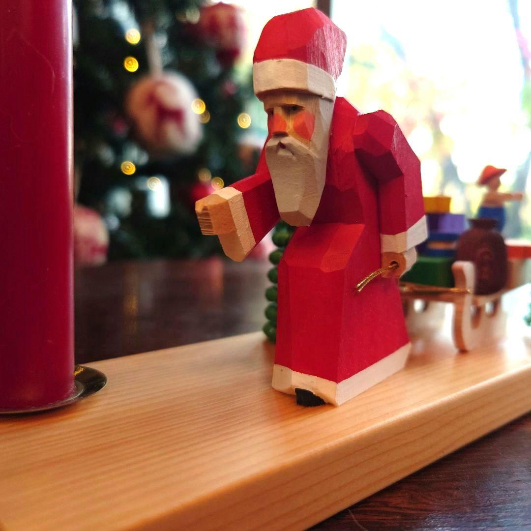 ドイツ　エルツ　ベッティーナフランケ　サンタ　キャンドルホルダー　Xmas＊新品