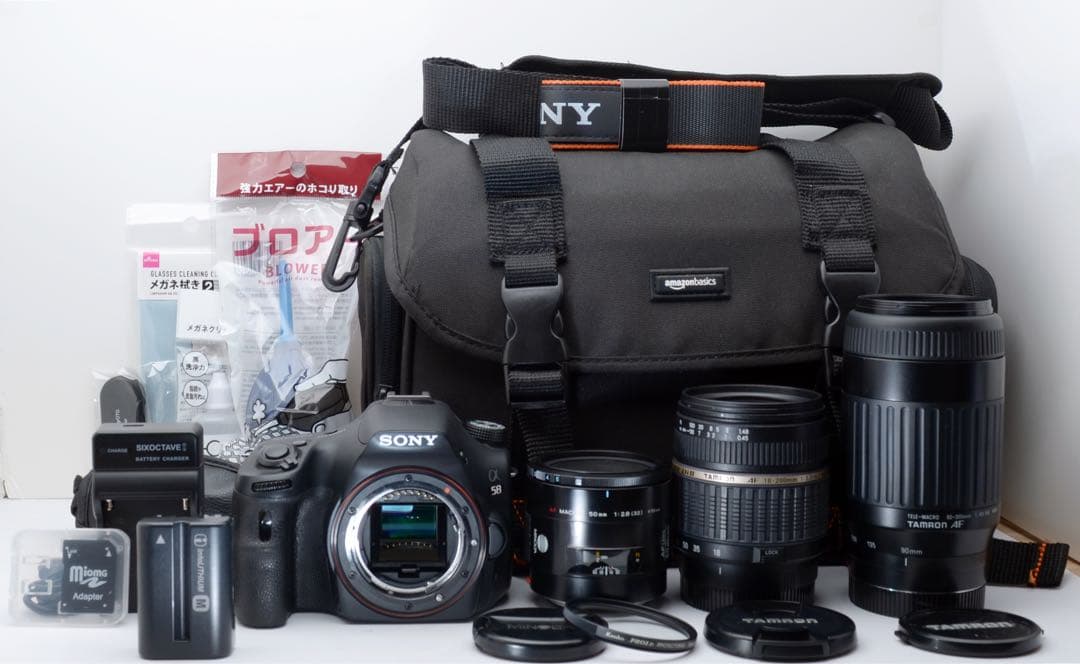S数約2620回！SONY α58★トリプルレンズ★転送★カメラバック付き