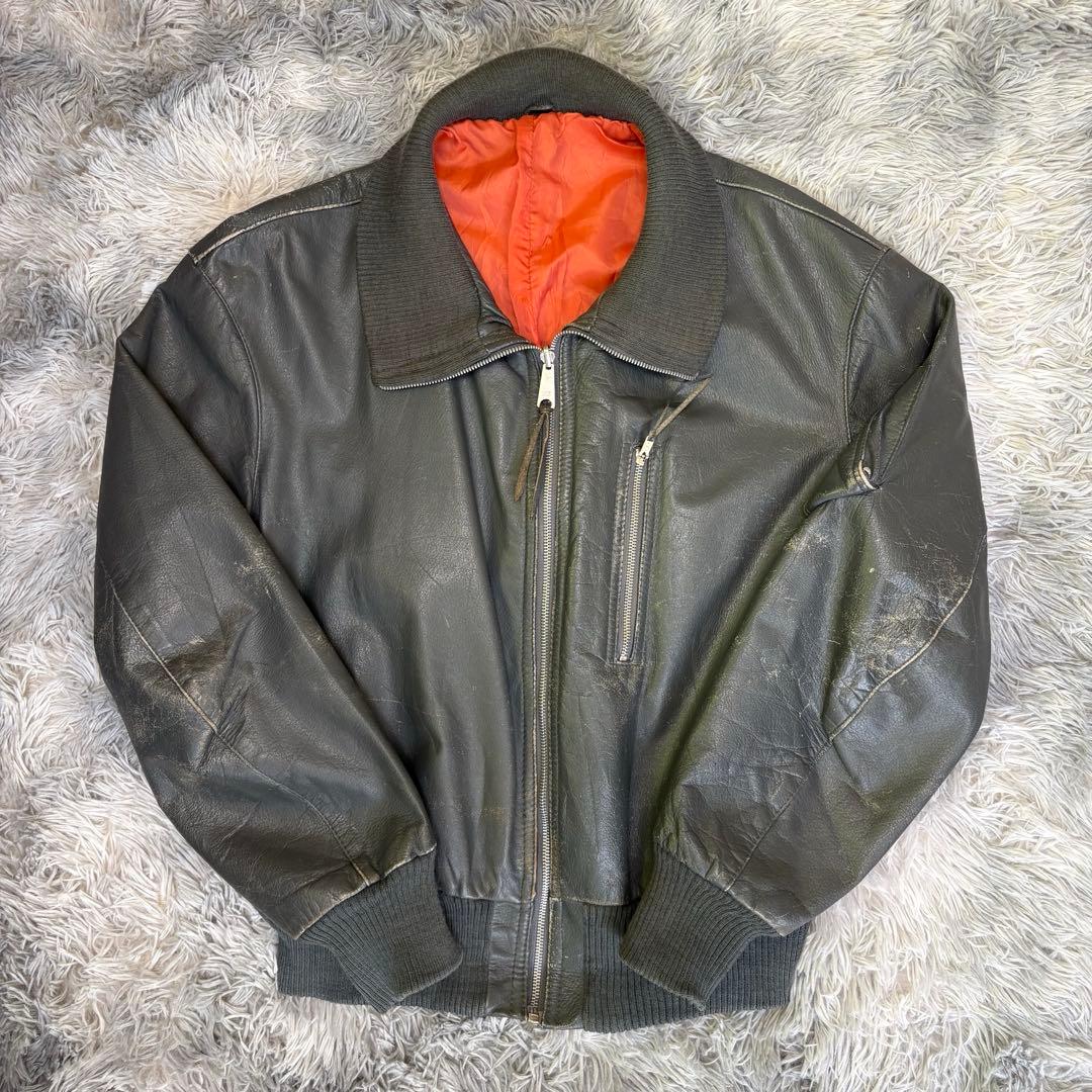 80s ドイツ軍 フライト レザー ジャケット