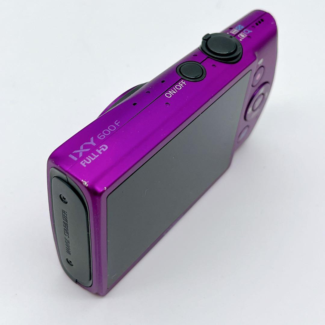 【美品】Canon IXY 600F パープル 専用ケース オールド コンデジ
