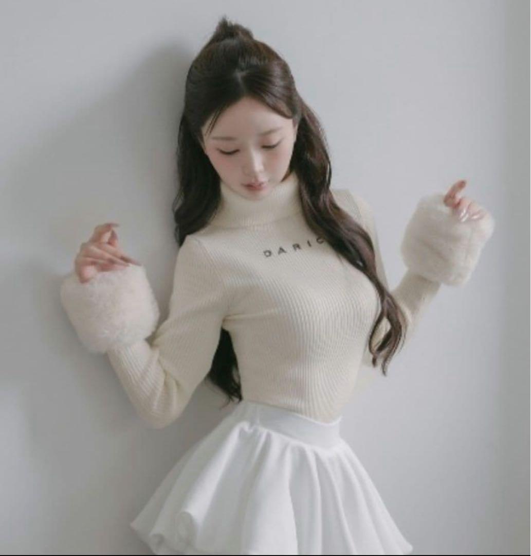 Darich スムースファーリブニットトップス　IVO