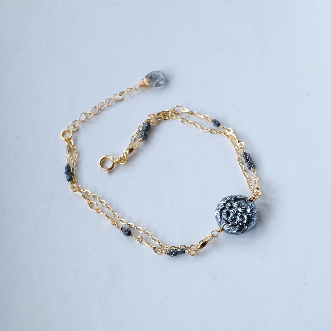 R✴︎H♦︎ラスト1点！14kgfドルフィンカービングピアス/イヤリング