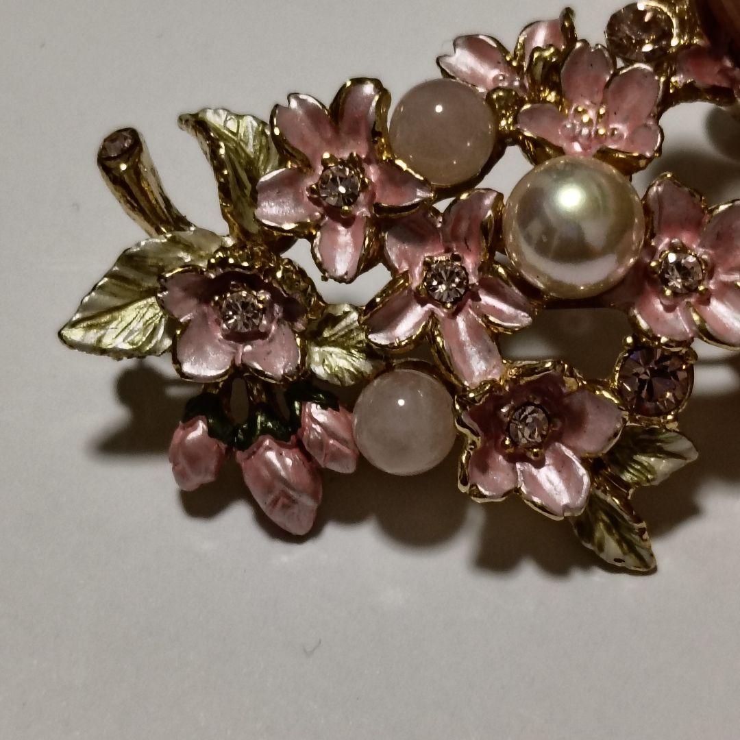 VENDOME BOUTIQUE/ヴァンドーム　ブローチ フラワー　ピンク