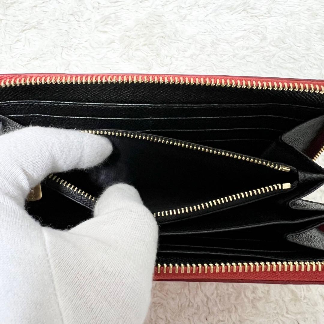 美品 ドルチェアンドガッパーナ 長財布 スタッズ DGロゴ ラウンドジップ