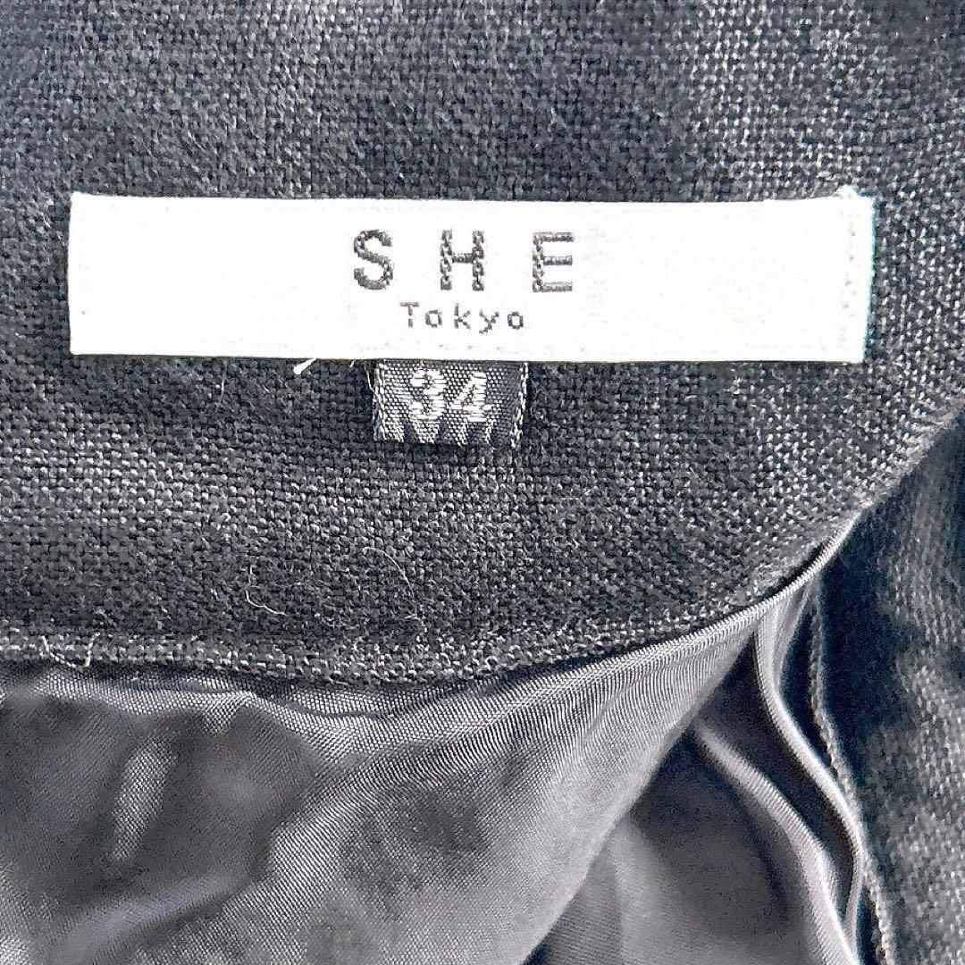 人気✨シートーキョー　ナタリーアシンメトリープリーツスカートバイカラーモノトーン