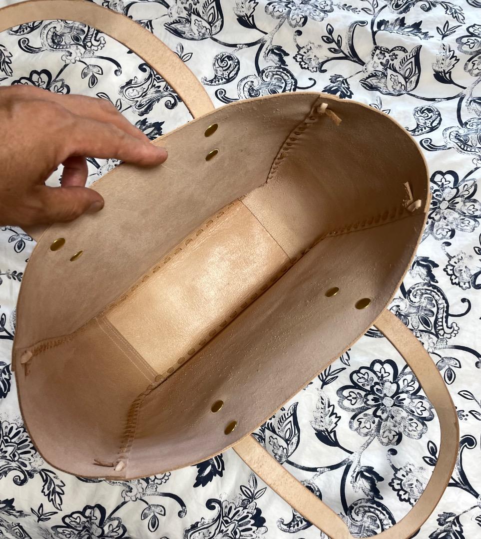 夏 即購入大歓迎さん専用 ヌメ革レース編みバック2点セット