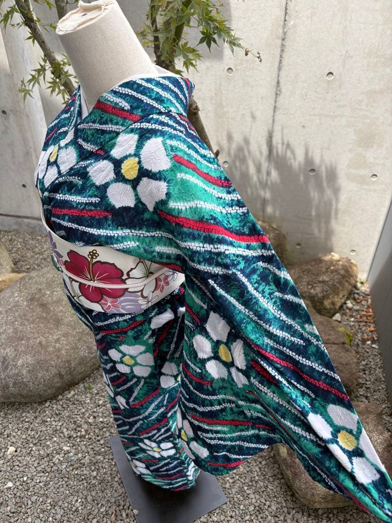 有松絞り浴衣　ヨーキー様