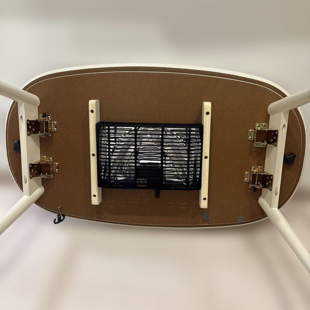 円型テーブル　こたつテーブル　白　ホワイト　カルミナ950