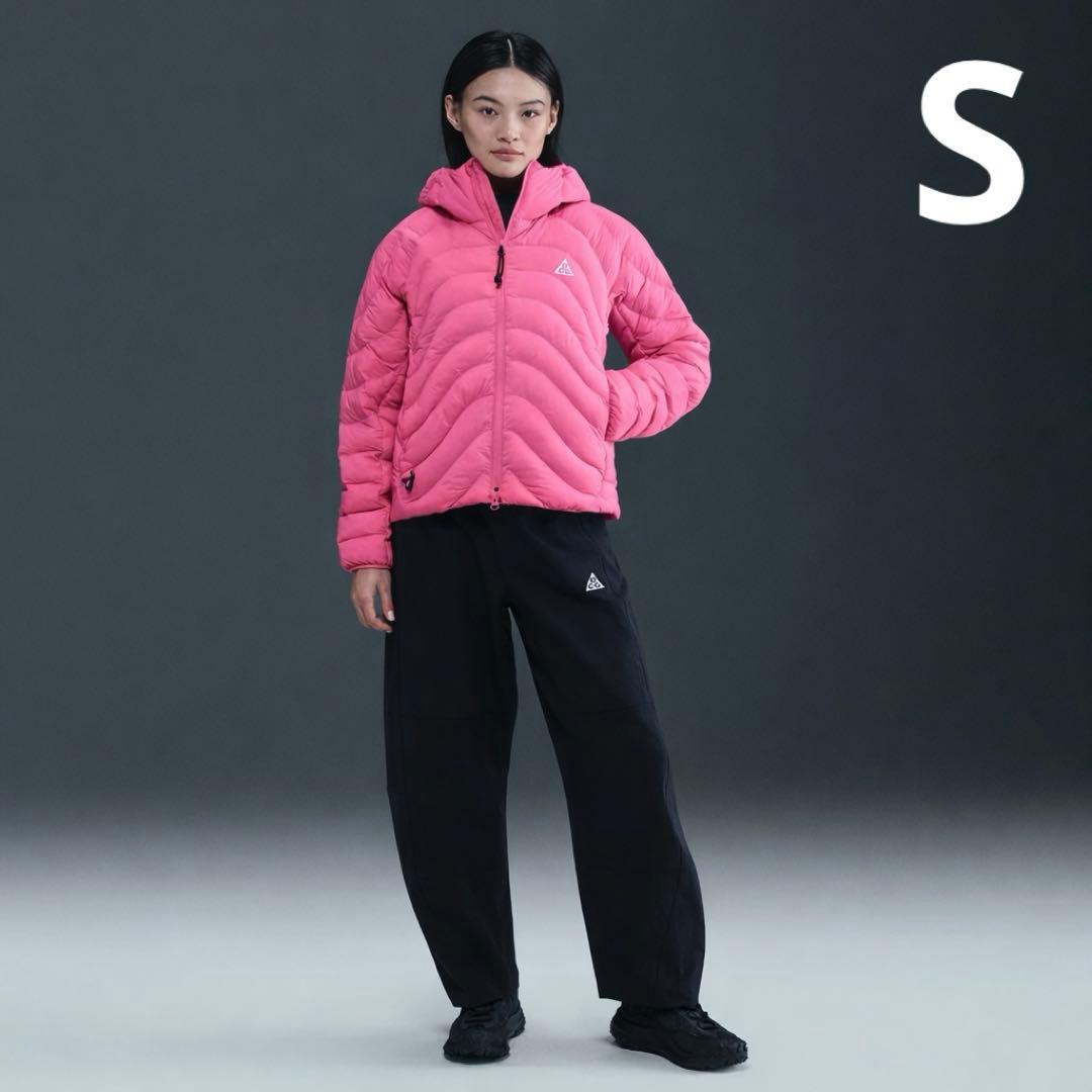 ナイキ　ACG プリマロフト　ダウンジャケット　ピンク　S 短丈　サーマフィット