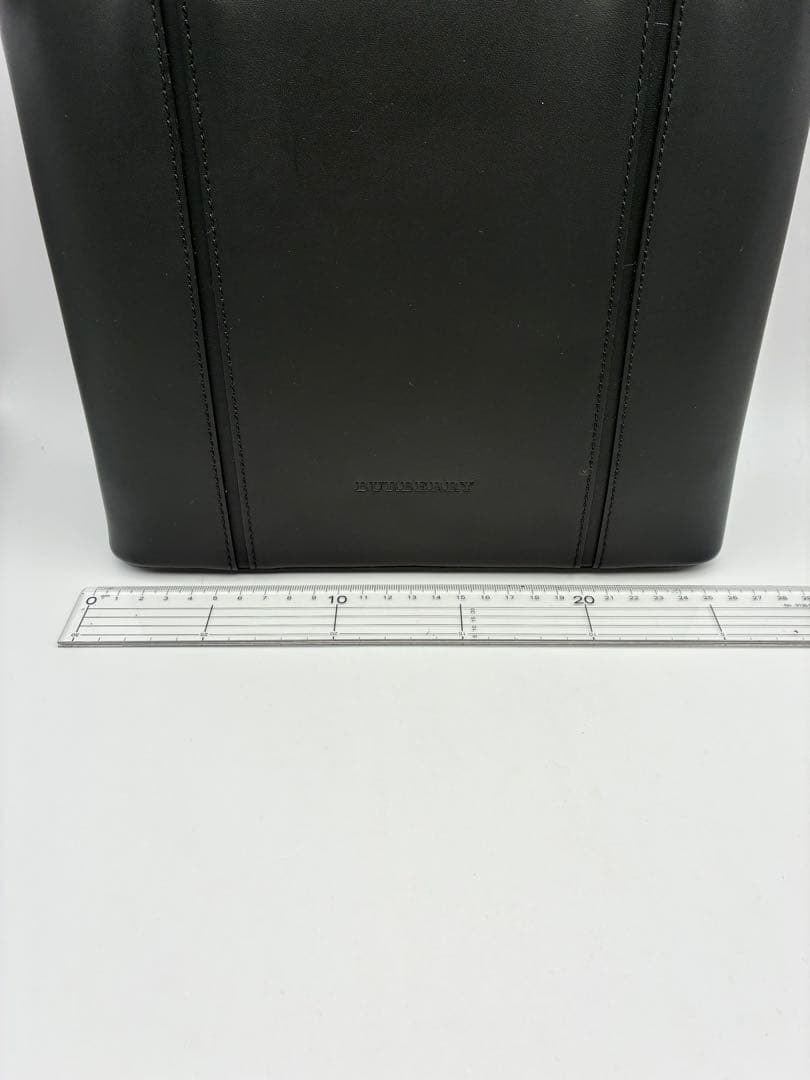 バーバリー オールレザー ノバチェック ハンドバッグ