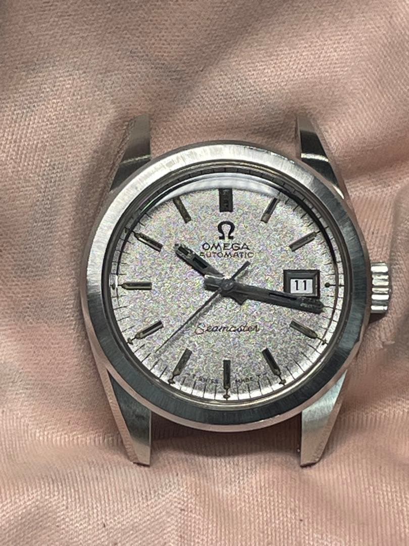 SWISS OMEGA Seamaster 自動巻 新品未使用リザード　箱　稼働