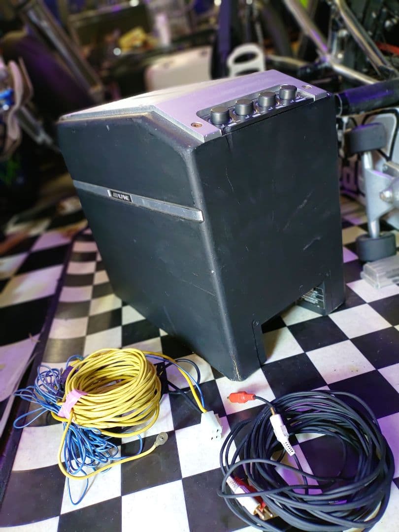 愛知 ALPINE アルパイン SWW-5000 配線 500W サブウーファー