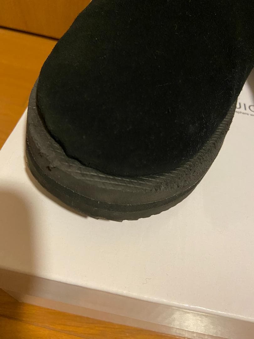 L'Appartement別注　SUICOKEムートンサイドゴアブーツ黒25cm