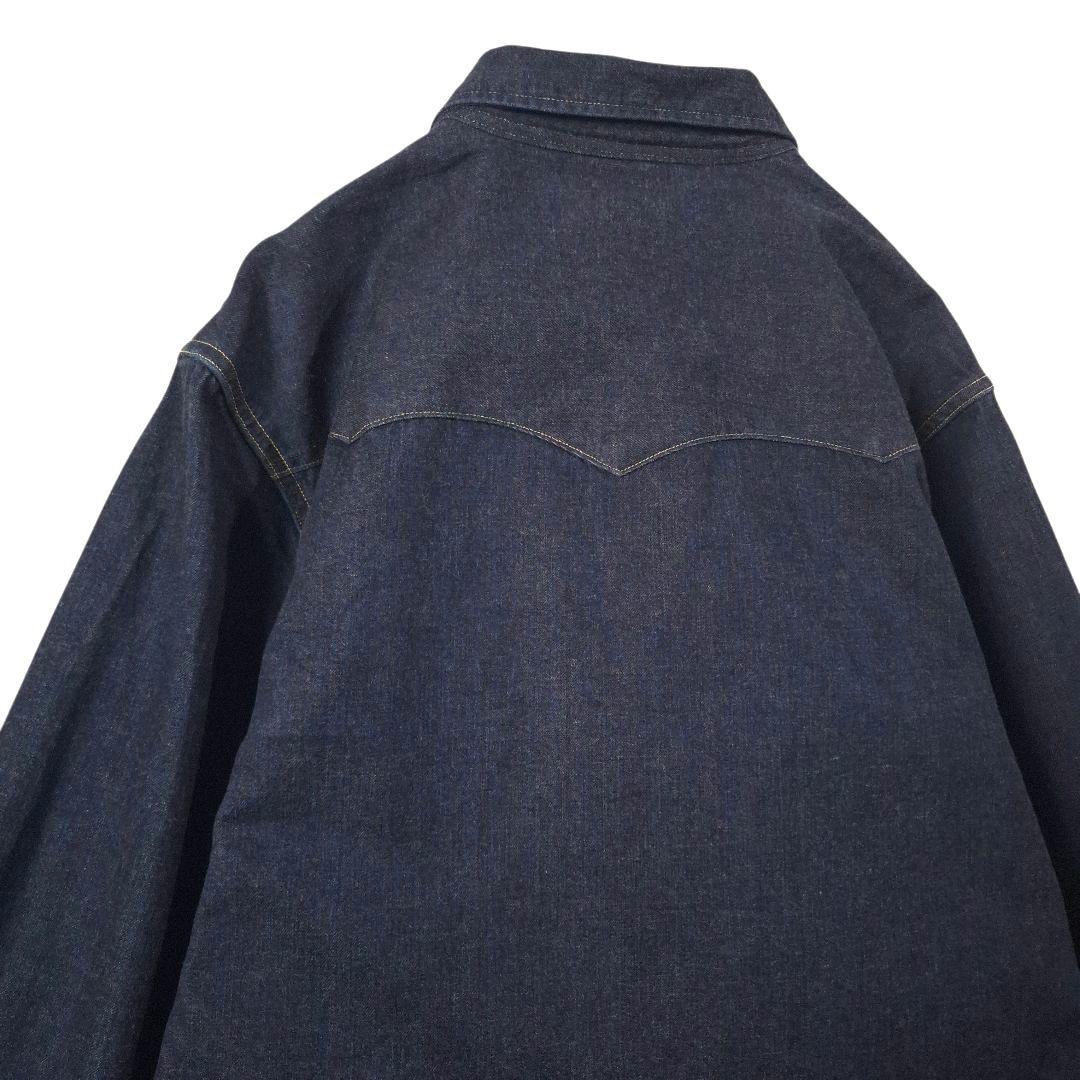 ​極美品 RRL ダブルアールエル デニムシャツ ウエスタン 一つ星タグ 濃紺M