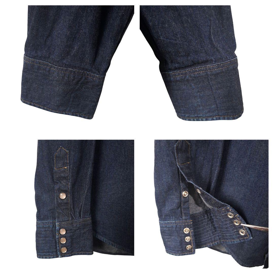 ​極美品 RRL ダブルアールエル デニムシャツ ウエスタン 一つ星タグ 濃紺M