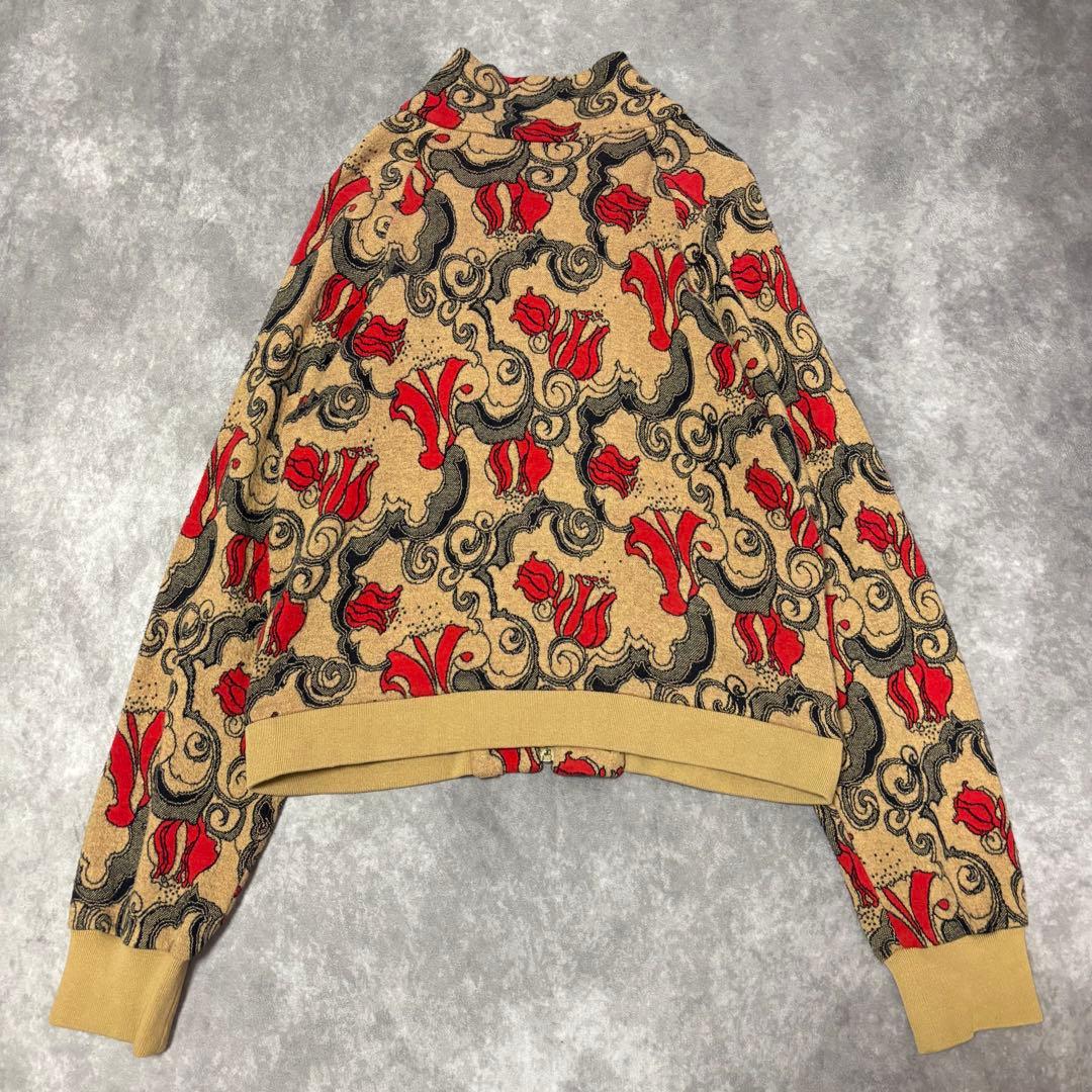 BernhardWillhelm ジップアップ ニットブルゾン総柄　ユニセックス