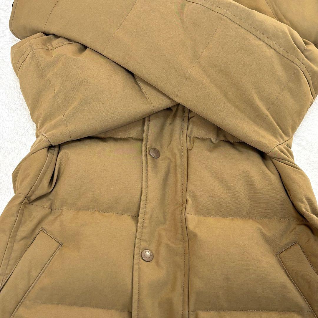 美品☆ダントン タッサー ダウンジャケット ロング タヌキファー ベージュ 36