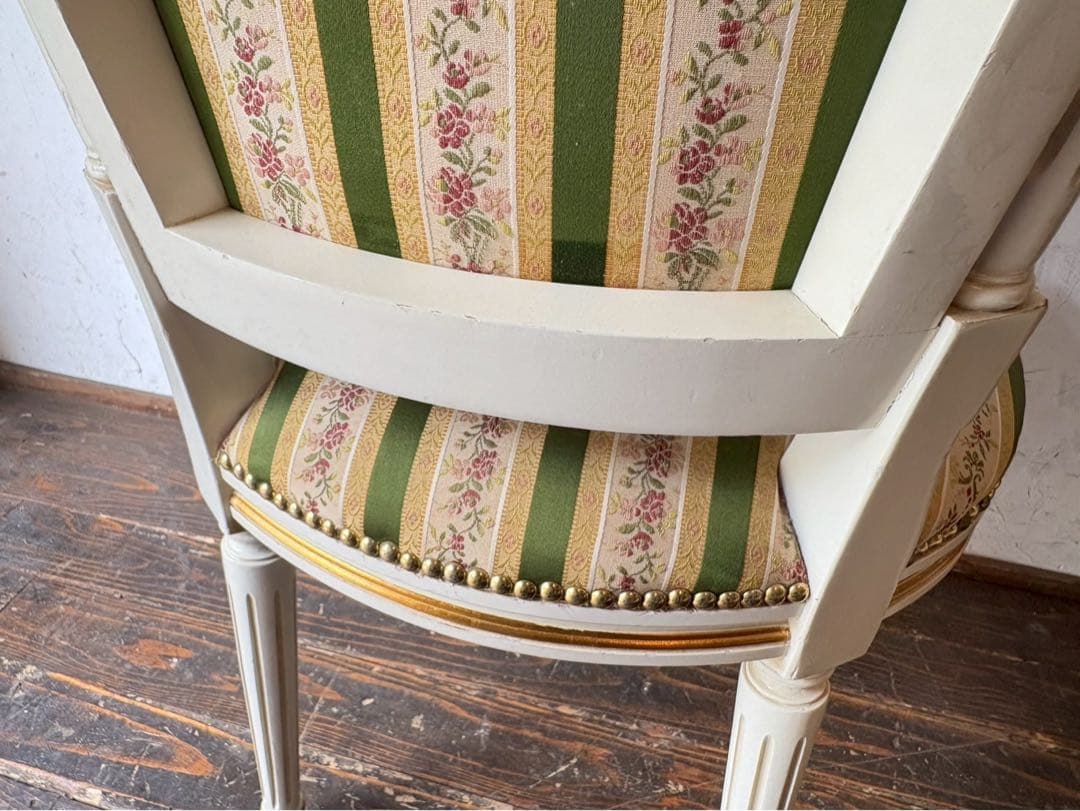 asdf＊椅子 インテリア イギリス アンティーク チェアー 白家具