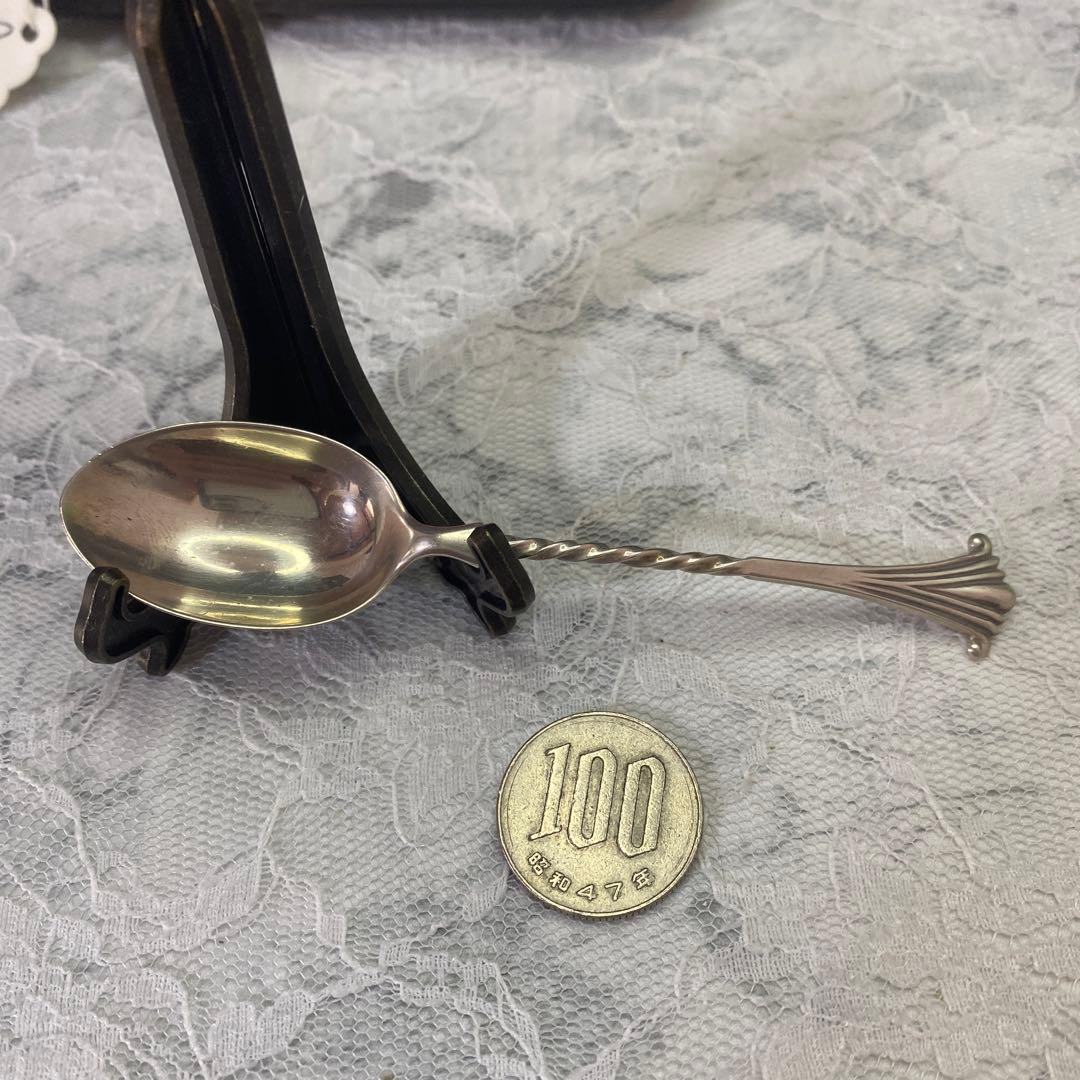 英国　アンティーク　バーミンガム　シルバー　コーヒー　スプーン