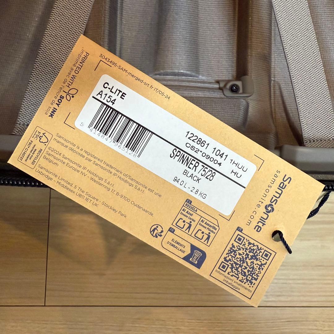 【新品】Samsonite シーライト　SPINNER 75/28 94L 黒