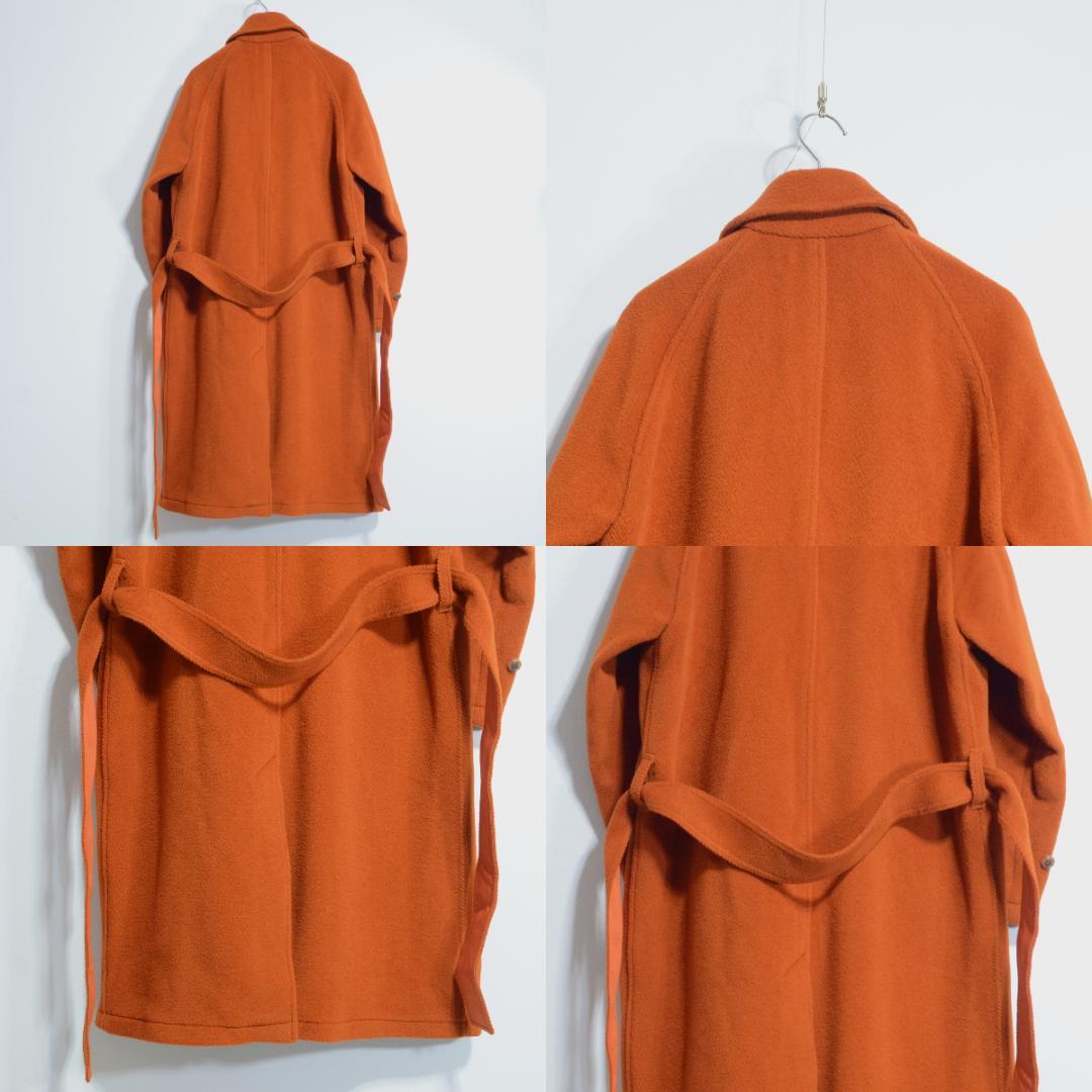 超貴重極上品 INVERTERE カットパイル バルカラーコート 40 オレンジ