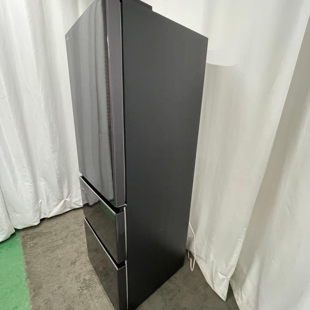 445⭕️冷蔵庫　日立　350ℓ　まんなか野菜　黒　大型　右開き　中古　設置無料