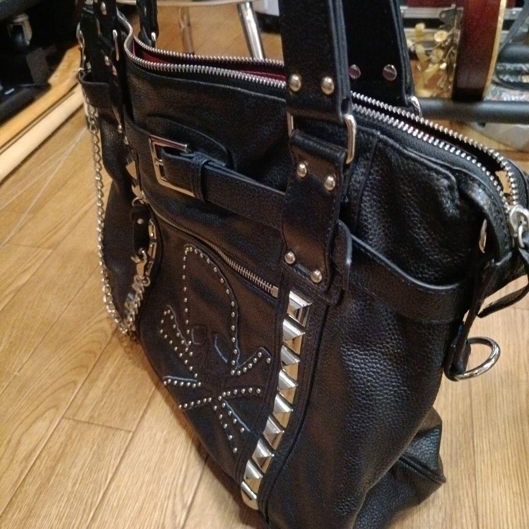 Roen×semantic design スタッズ付き ブラックトートバッグ