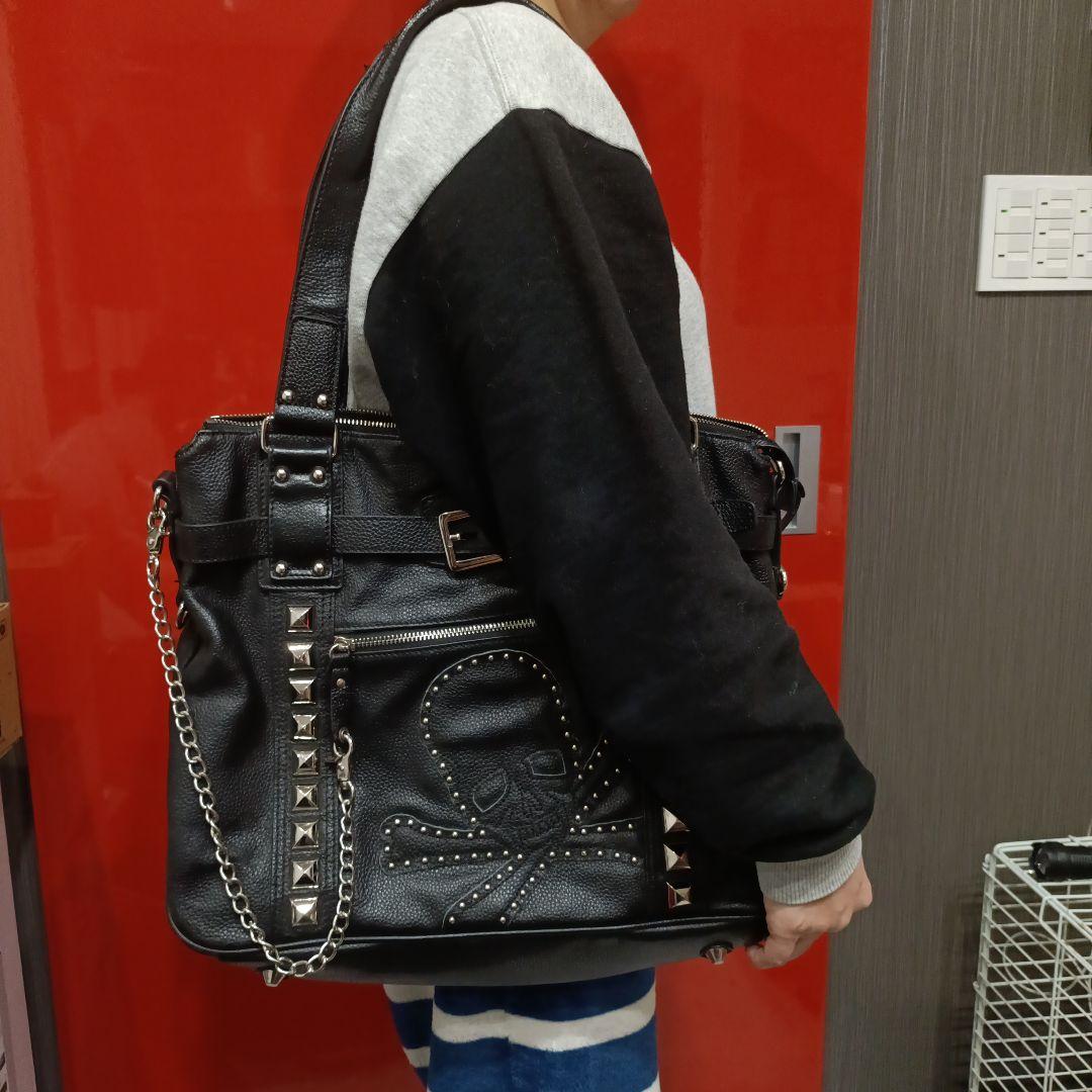 Roen×semantic design スタッズ付き ブラックトートバッグ