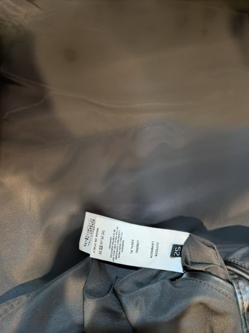 JURI ラムスキン ナッパレザー シングル ライダース ブラック　サイズ52