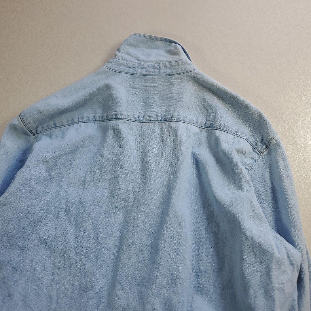 つっつん　フランクアンドアイリーン　デニムシャツ ダメージ加工 スキッパー