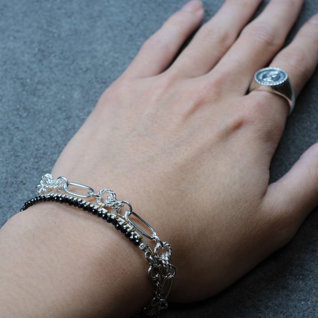 メキシコ タスコ製 シルバー925 フープデザインブレスレット/マンテル/軽研磨