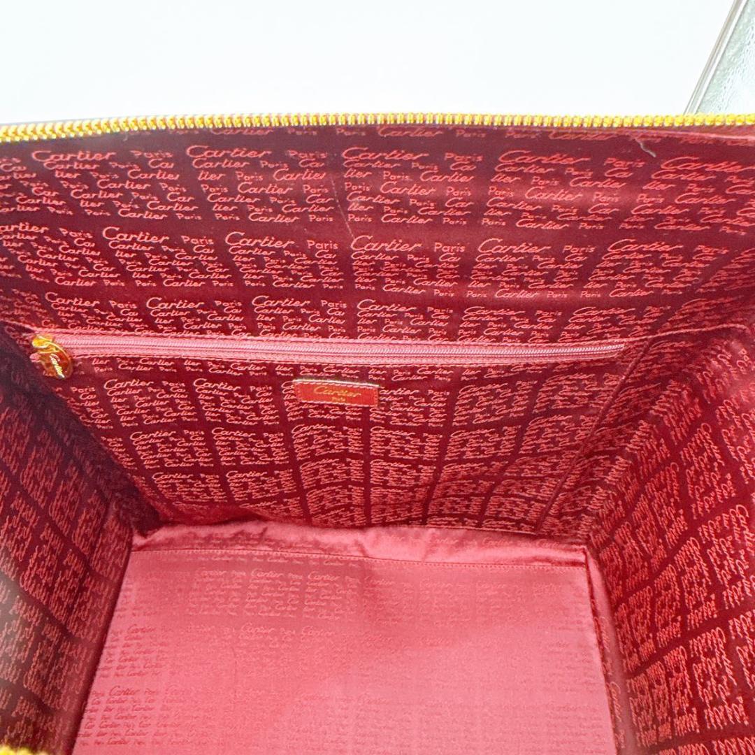Cartier カルティエ マストライン ボストンバッグ レザー ボルドー