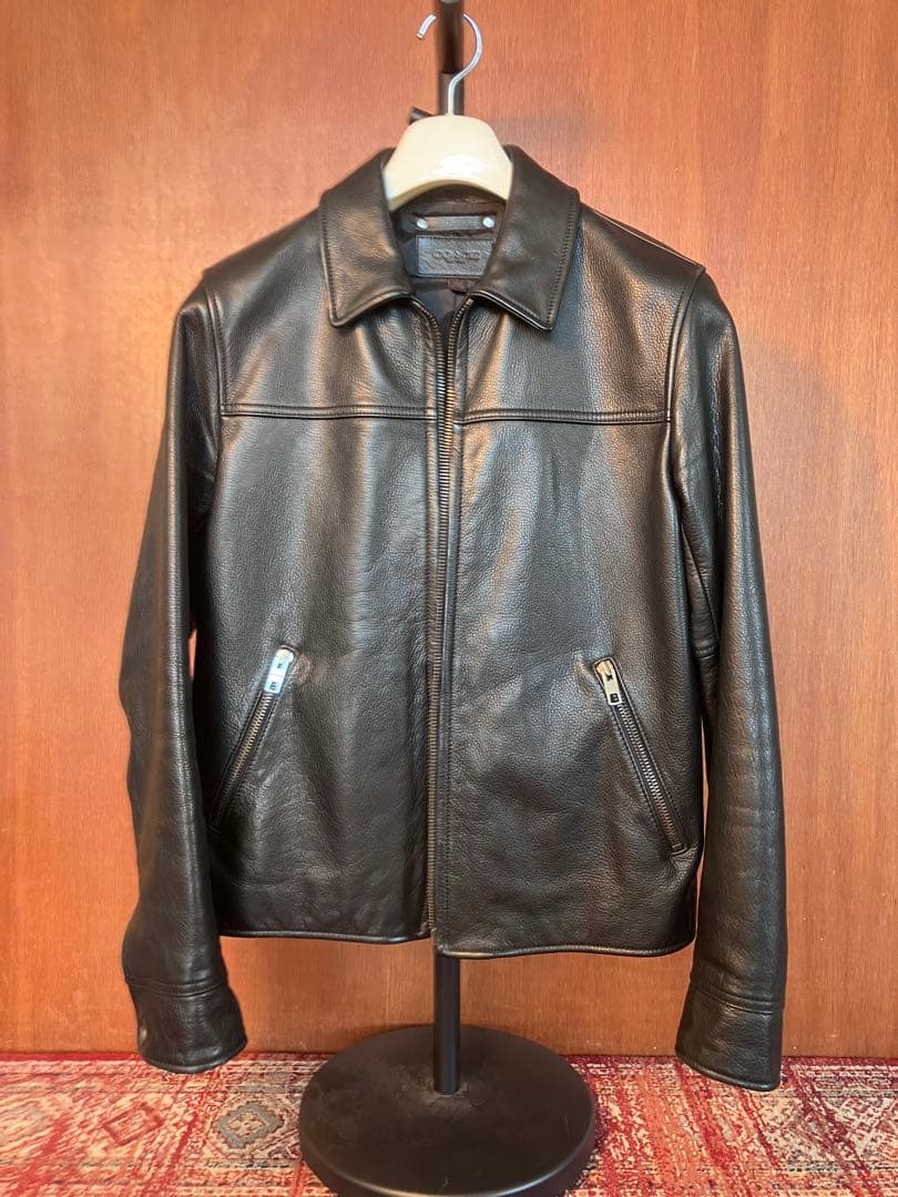 COACH コーチ 牛革 シングルレザージャケット Sサイズ