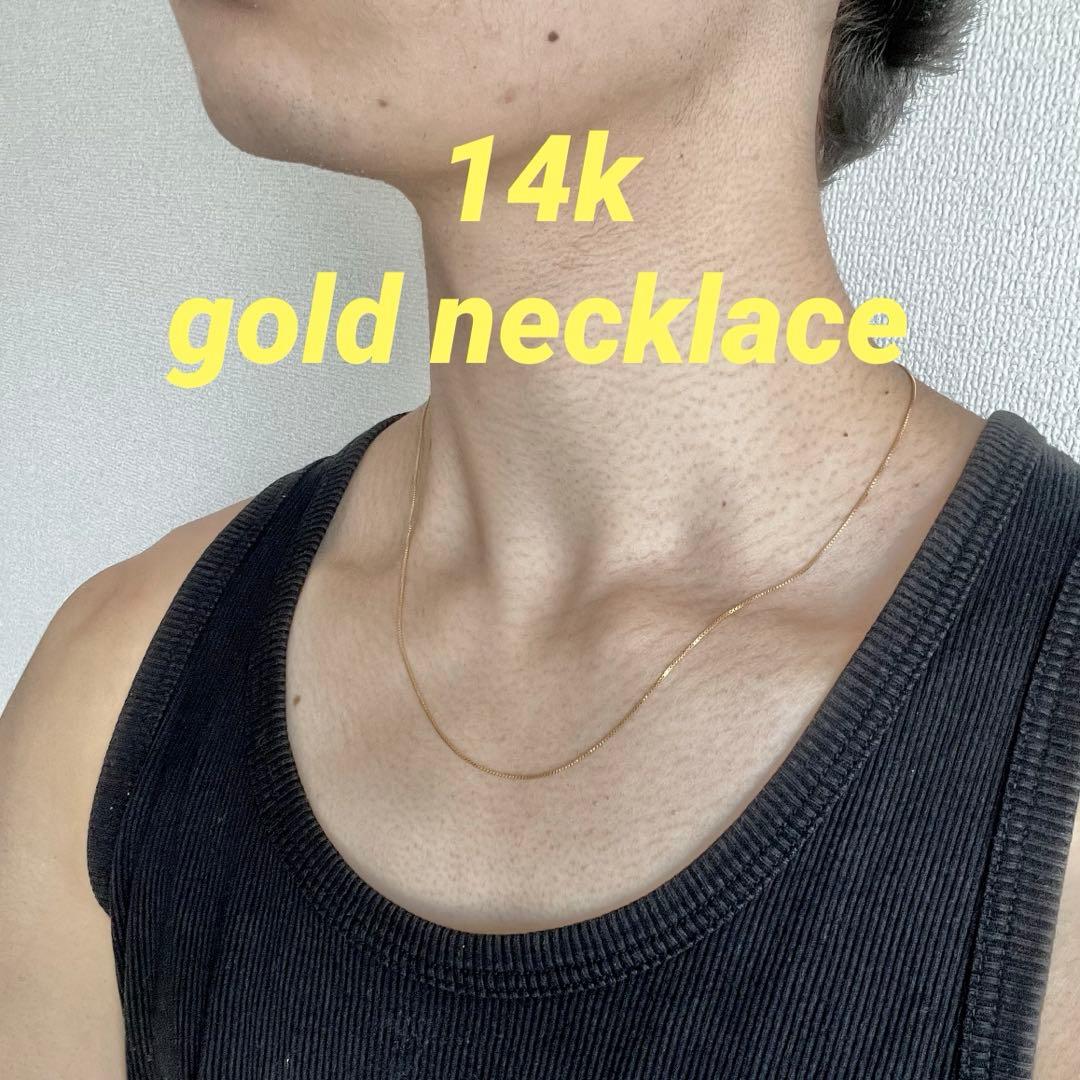 14k アンティーク　ゴールドネックレス　50cm