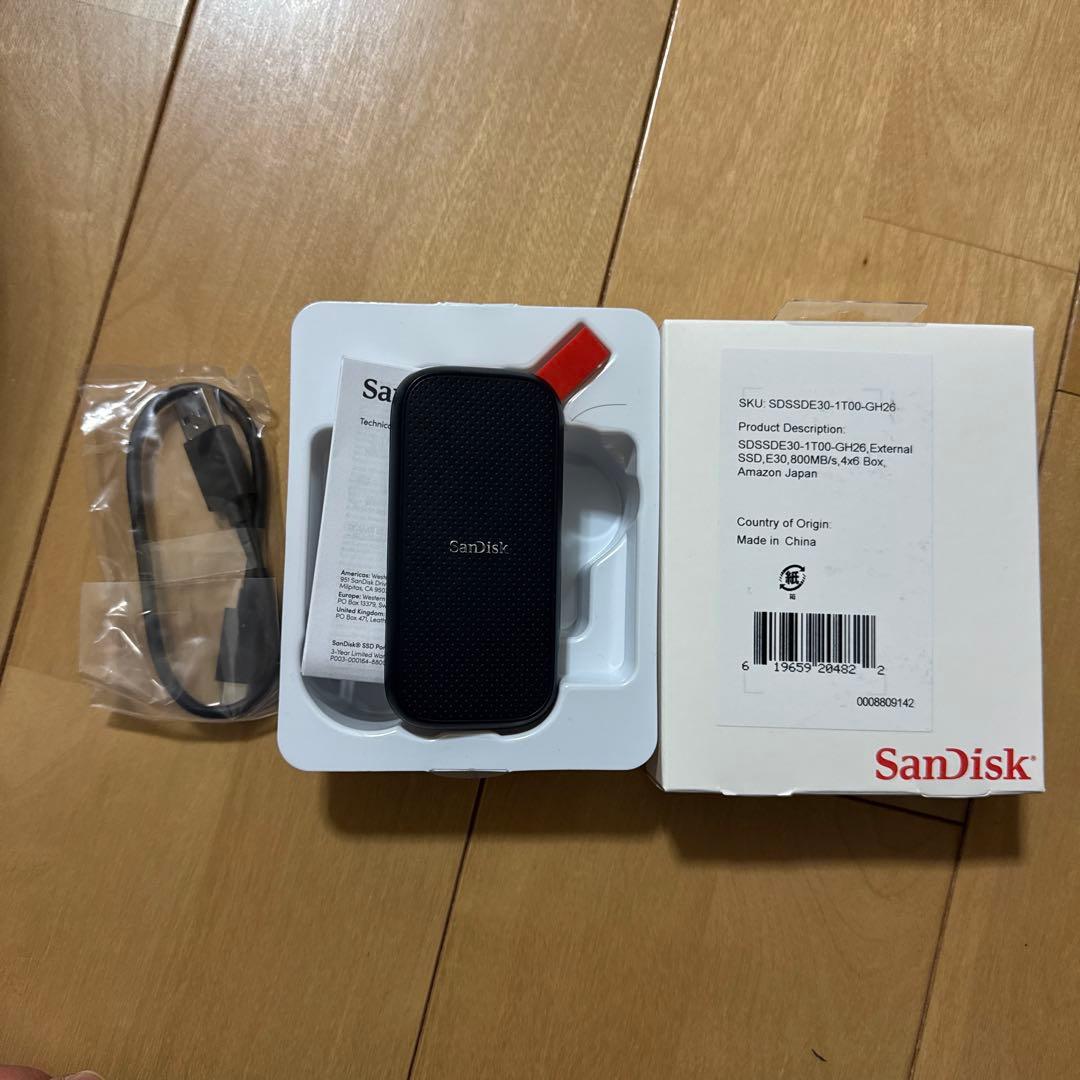 外付けハードディスク・ドライブ SanDisk Portable SSD 1TB