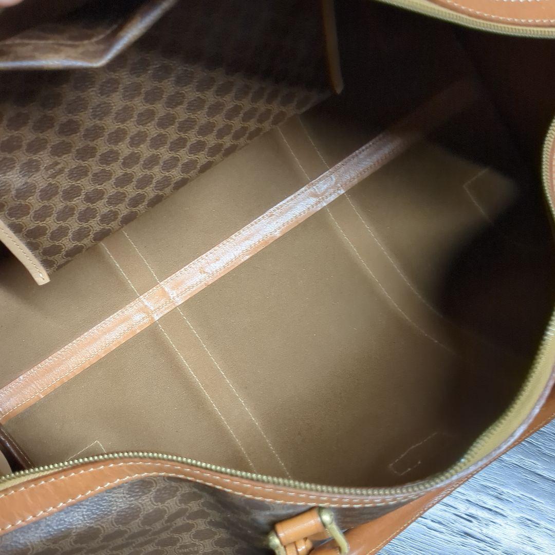 CELINE セリーヌ マカダム柄 ボストンバッグ M14 鍵付き