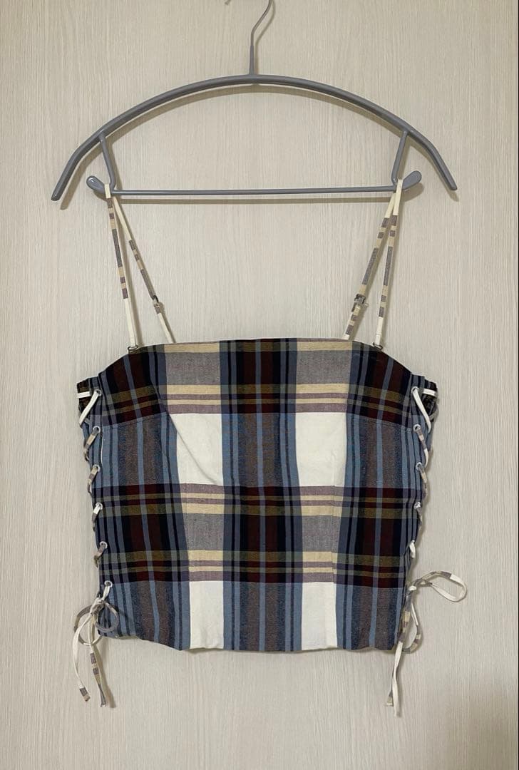 BACCA サマーチェック レースアップビスチェ