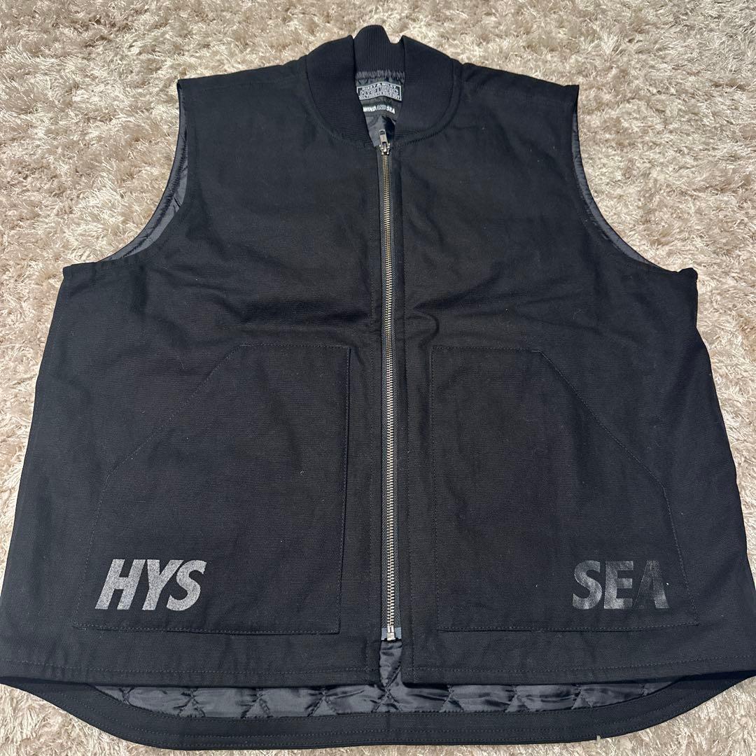 HYS SEA ブラック ジッパーベスト