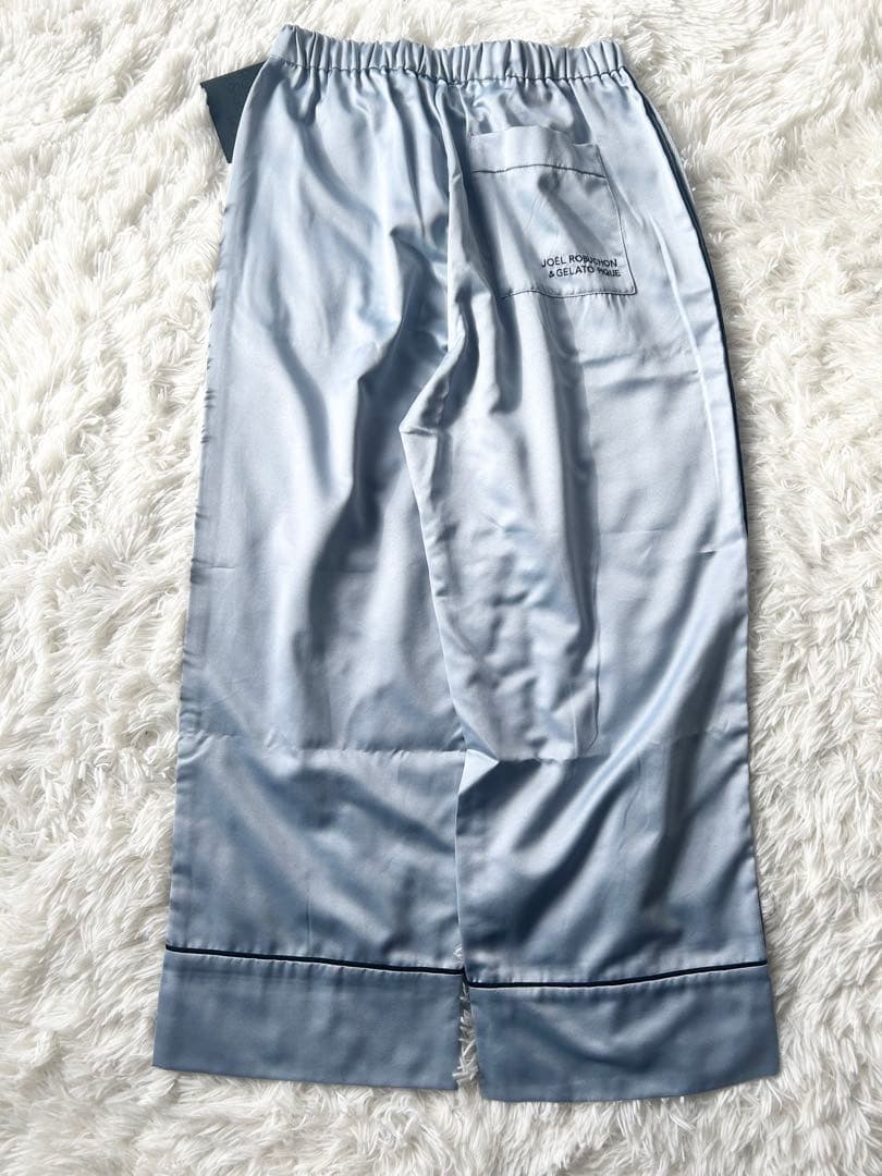 ジェラートピケ ジョエルロブション カシミヤ サテン パジャマ 長袖 ブルー