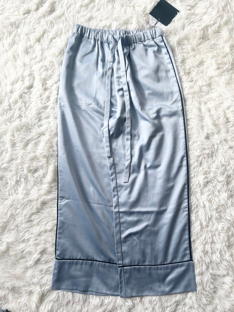 ジェラートピケ ジョエルロブション カシミヤ サテン パジャマ 長袖 ブルー