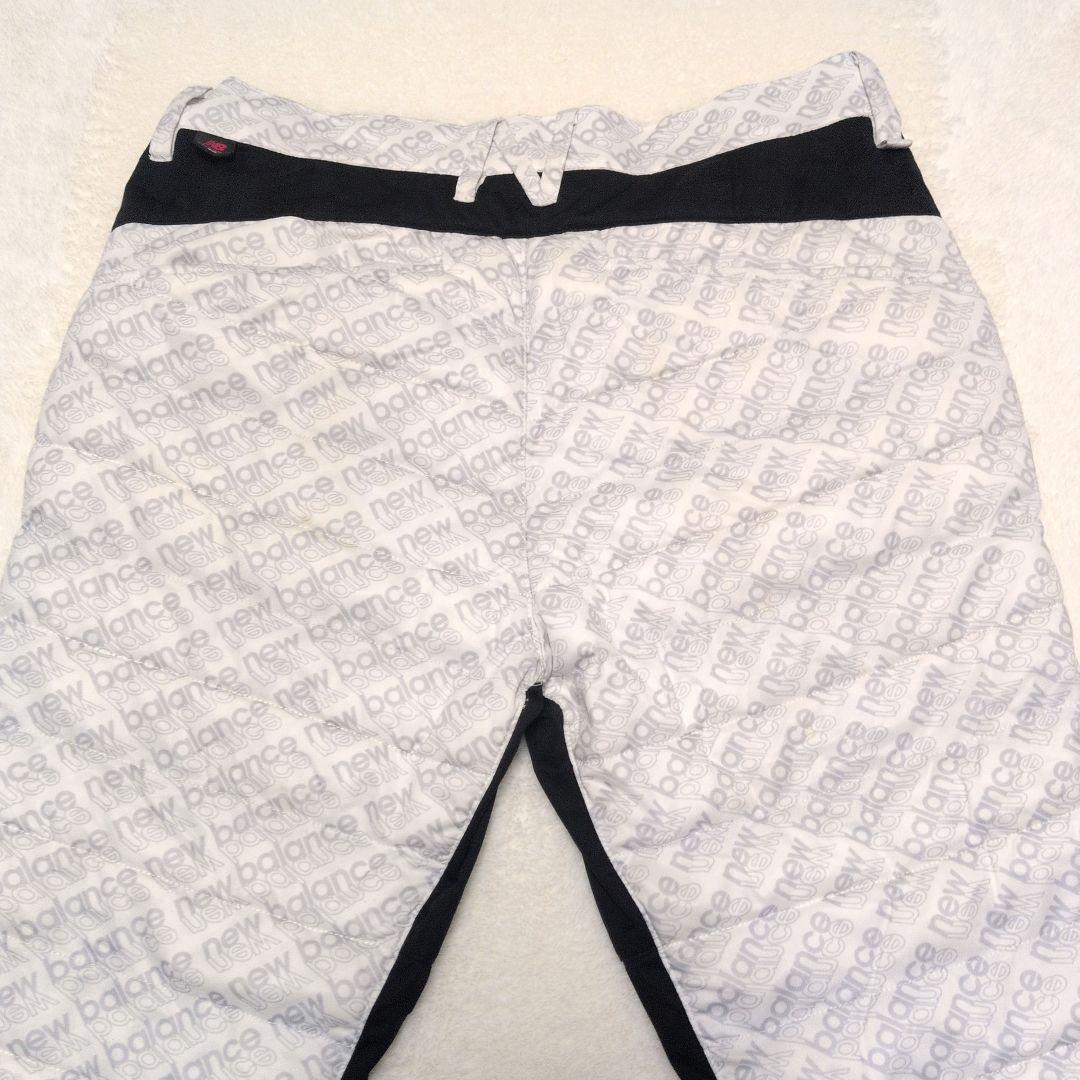 ニューバランス ゴルフ 中綿パンツ 総柄 白×黒 5サイズ L